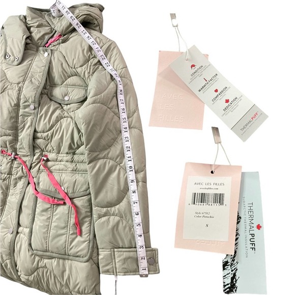 Avec Le Filles Quilted Coat Size Small NWT - Picture 8 of 9